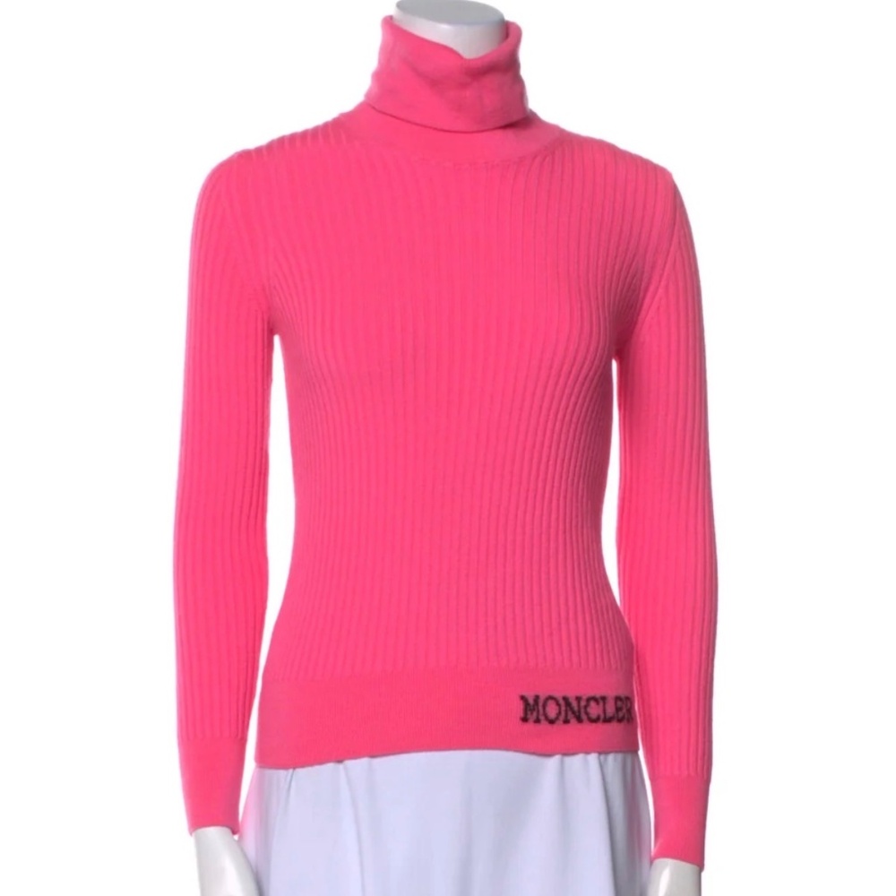 Moncler Virgin Wool Turtleneck - Pink